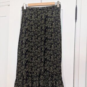 MSCH Copenhagen Zebra Print Midi Skirt Sz M